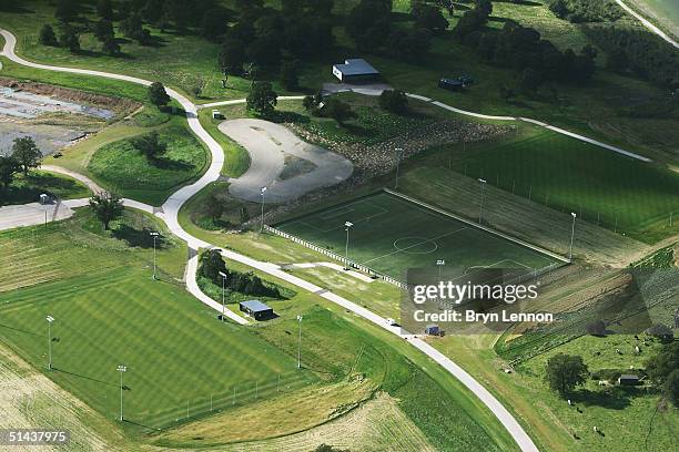 General aerial view of the site where the National Football Centre is being built at Rangemore on October 7, 2004 in Burton-Upon-Trent, England.