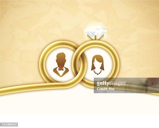 gold wedding background - married stock illustrations