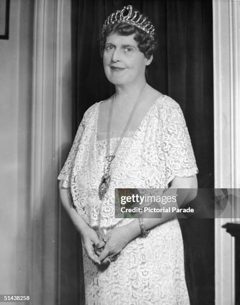 Portrait of American soprano vocalist Florence Foster Jenkins , known primarily for her lack almost complete lack of skill, 1920s.