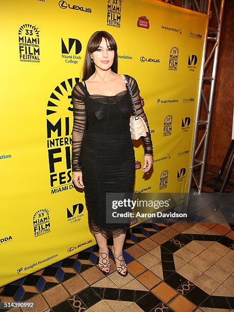 Monica Bellucci attends the MIFF 2016 "Ville-Marie" screening at Olympia Theater At Gusman Hall on March 8, 2016 in Miami, Florida.