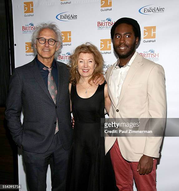 Artists Eric Fischl, April Gornik, and Arcmanoro Niles attend the Guild Hall Of East Hampton: Academy Of The Arts Lifetime Achievement Awards 2016 at...