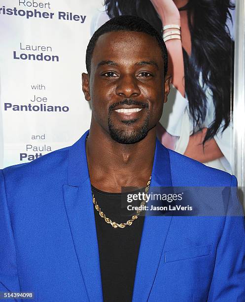 Actor Lance Gross attends the premiere of "The Perfect Match" at ArcLight Hollywood on March 7, 2016 in Hollywood, California.