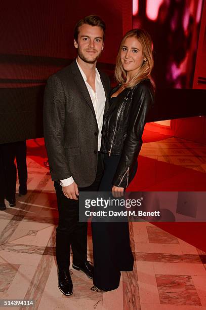 Guests attend the Red Obsession party in Paris to celebrate L'Oreal Paris's partnership with Paris Fashion Week. L'Oreal Paris spokesmodels...