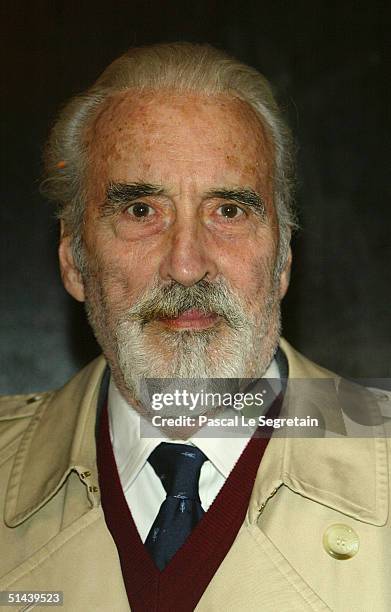 Actor Christopher Lee attends the opening ceremony of the 15th Dinard Festival Of British Film October 7, 2004 in Dinard, France. The event is a...