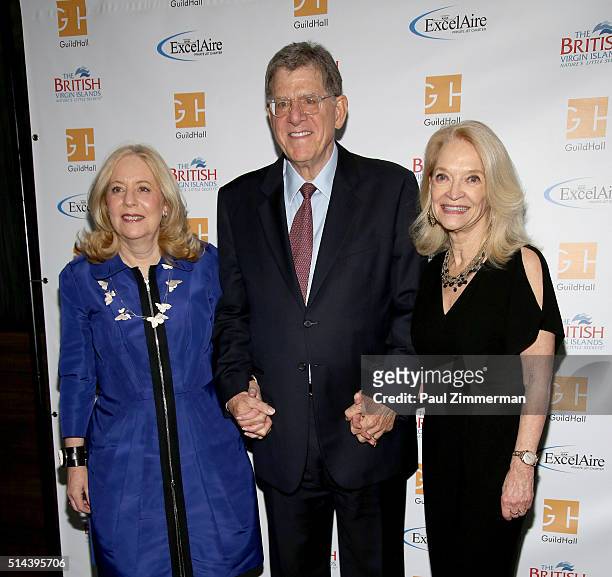 Martin Cohen, Michele Cohen, and Director of Guild Hall Ruth Appelhof attend the Guild Hall Of East Hampton: Academy Of The Arts Lifetime Achievement...