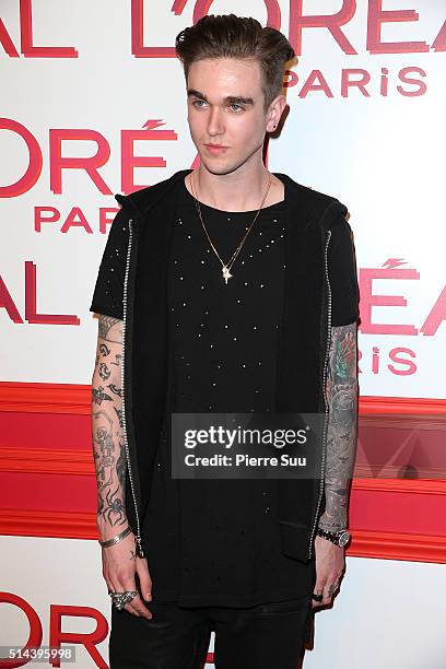 Gabriel Kane Day Lewis attends the L'Oreal Red Obsession Party - Photocall as part of the Paris Fashion Week Womenswear Fall/Winter 2016/2017 on...