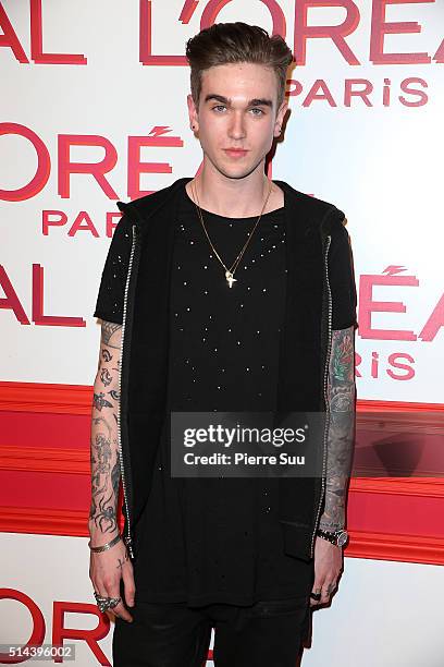 Gabriel Kane Day Lewis attends the L'Oreal Red Obsession Party - Photocall as part of the Paris Fashion Week Womenswear Fall/Winter 2016/2017 on...