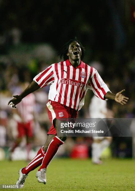 Ade Akinbiyi of Stoke City in action during the Coca Cola Championship match between Leeds United and Stoke City at Elland Road on September 28, 2004...
