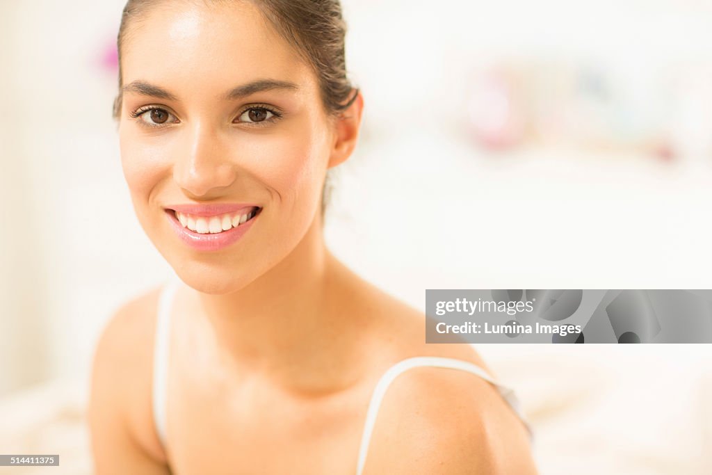 Caucasian woman smiling