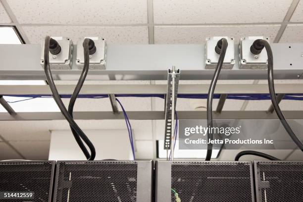Server Data Plug Plugs In Outlets In Server Room High-Res Stock Photo - Getty Images