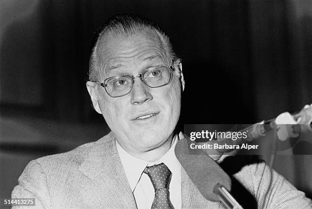 American lawyer, sports administrator, and Commissioner of Major League Baseball, Bowie Kuhn , Boston, USA, 5th May 1978.