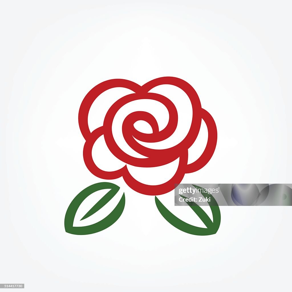 Simple red rose