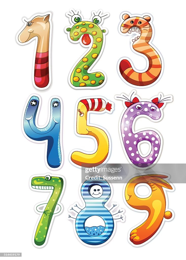Numbers Kinde Numbers For Kids High-Res Vector Graphic - Getty Images