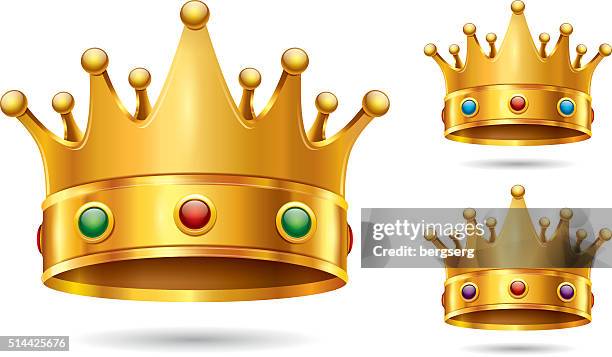 stockillustraties, clipart, cartoons en iconen met crown icon - kroon hoofddeksel