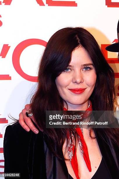 Lou Lesage attends the L'Oreal Red Obsession Party as part of the Paris Fashion Week Womenswear Fall/Winter 2016/2017 on March 8, 2016 in Paris,...