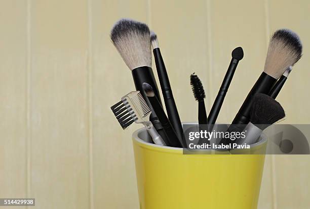 make up brushes - make up brush stock pictures, royalty-free photos & images