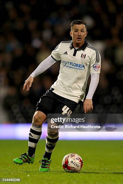 Ross McCormack of Fulham in action during the Sky Bet Championship match between Fulham and Burnley at Craven Cottage on March 8, 2016 in London,...