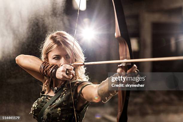 female warrior. - amazon warriors stock pictures, royalty-free photos & images