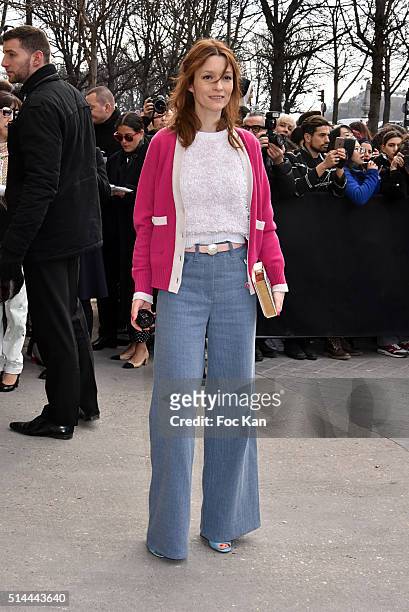 Audrey Marnay arrives at the Chanel show as part of the Paris Fashion Week Womenswear Fall/Winter 2016/2017 on March 8, 2016 in Paris, France.