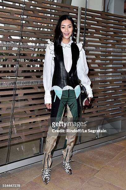 Liu Wen attends the Louis Vuitton show as part of the Paris Fashion Week Womenswear Fall/Winter 2016/2017 on March 9, 2016 in Paris, France.