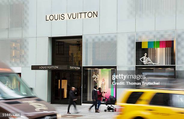 New York, United States of America Business fashion brand Louis Vuitton in Manhattan on February 25, 2016 in New York, United States of America.