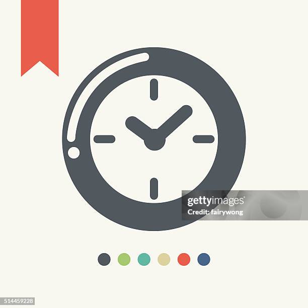 clock icon - clock is ticking stock illustrations