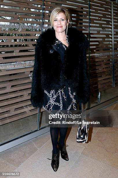 Actress Marina Fois attends the Louis Vuitton show as part of the Paris Fashion Week Womenswear Fall/Winter 2016/2017. Held at Louis Vuitton...