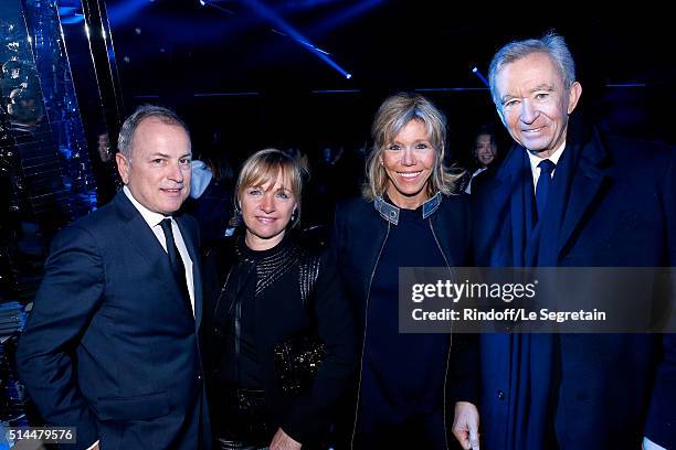 Chairman and Chief Executive Officer of Louis Vuitton, Michael Burke and his wife Brigitte, Miss Emmanuel Macron and Owner of LVMH Luxury Group...