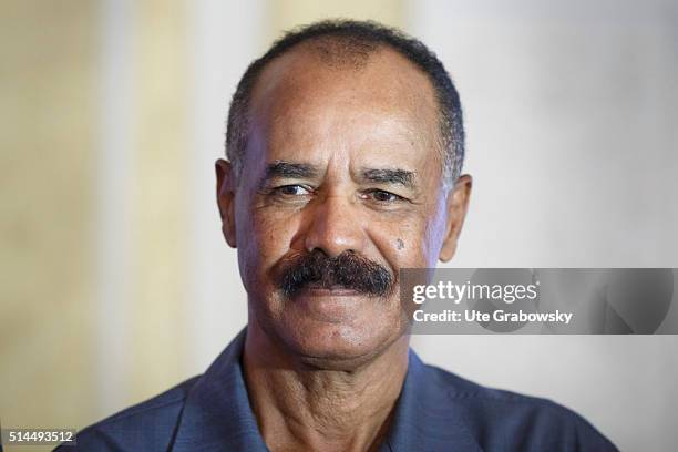 Isaias Afewerki, President of Eritrea, on December 15, 2015 in Asmara. Picture taken in the presidents palast during a visit of a german delegation.