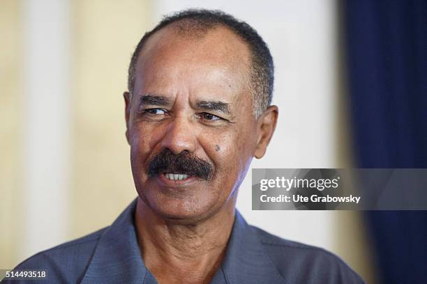 Isaias Afewerki, President of Eritrea, on December 15, 2015 in Asmara. Picture taken in the presidents palast during a visit of a german delegation.