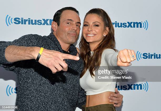 Maria Menounos and longtime boyfriend Keven Undergaro get engaged on "The Howard Stern Show" on Howard Stern's exclusive SiriusXM channel Howard 100...