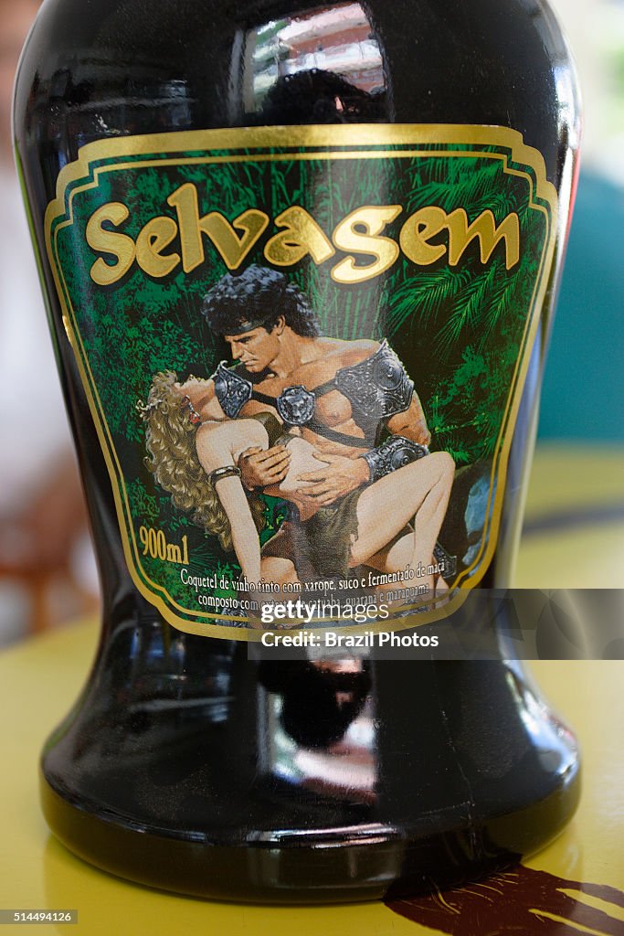 Catuaba, popular aphrodisiac drink in Brazil, with guarana...