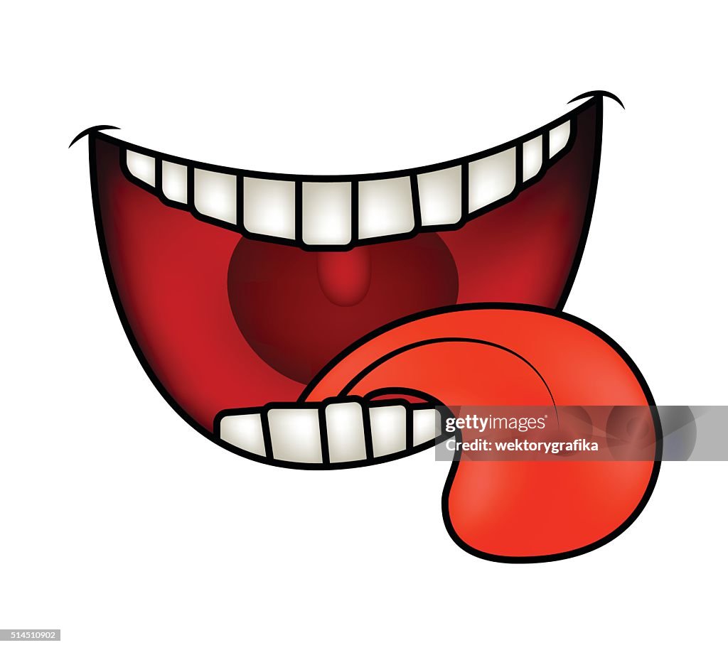 Cartoon Smile With Teeth