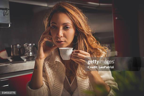 bored woman having breakfast - monday coffee stock pictures, royalty-free photos & images