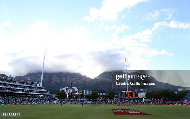 General view during the 3rd KFC T20 International match between South Africa and Australia at PPC Newlands on March 09, 2016 in Cape Town, South...