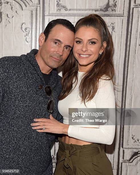 Kevin Undergaro and Maria Menounos attend the AOL Build Speakers Series - Maria Menounos, "The EveryGirl's Guide to Cooking" at AOL Studios In New...