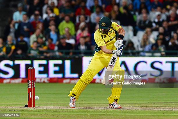 Shane Watson of Australia in action during the 3rd KFC T20 International match between South Africa and Australia at PPC Newlands on March 09, 2016...