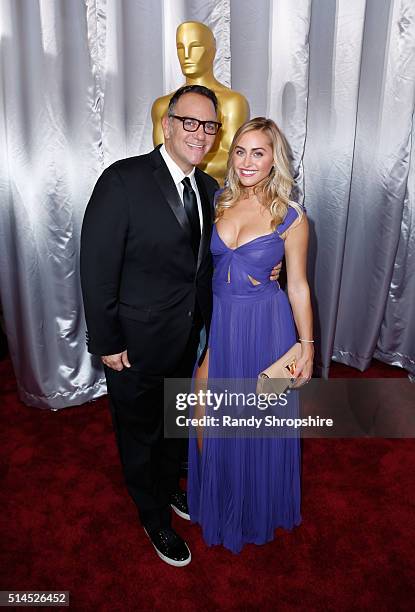 Michael Sugar of Anonymous Content and Lauren Sugar attend the 88th Annual Academy Awards at Hollywood & Highland Center on February 28, 2016 in...