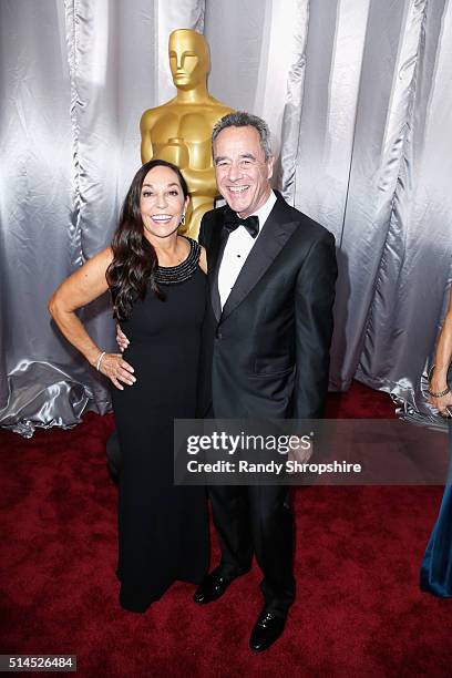 Gail Morris and general manager and President for Pixar Animation Studios Jim Morris attend the 88th Annual Academy Awards at Hollywood & Highland...