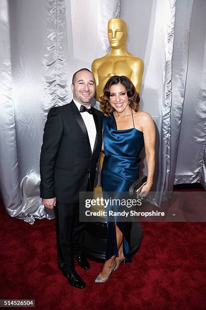 David Karp and Adriana Alberghetti of WME attend the 88th Annual Academy Awards at Hollywood & Highland Center on February 28, 2016 in Hollywood,...