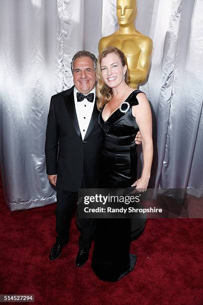 Chairman and chief executive officer of Fox Filmed Entertainment Jim Gianopulos and Ann Gianopulos attend the 88th Annual Academy Awards at Hollywood...