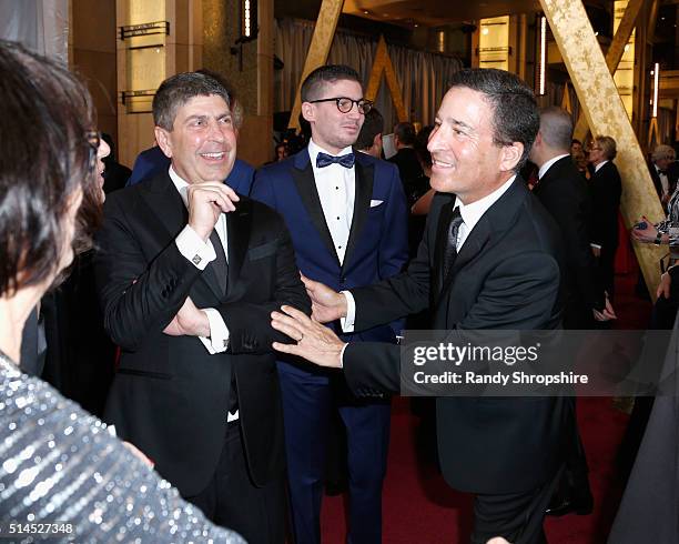Chairman, Universal Filmed Entertainment Group Jeff Shell and chairman & CEO of the Academy of Television Arts & Sciences Bruce Rosenblum attend the...