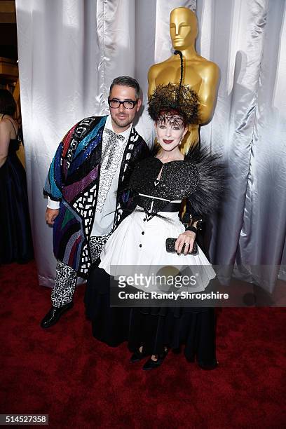 Photographer Ari Seth Cohen and artist Valerie von Sobel attend the 88th Annual Academy Awards at Hollywood & Highland Center on February 28, 2016 in...