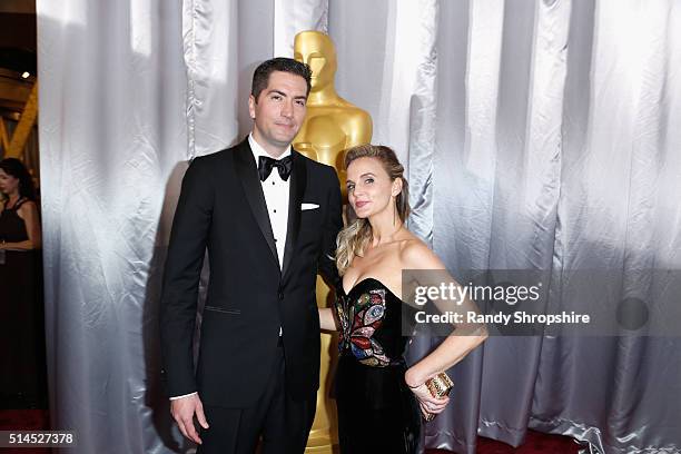 Screenwriter Drew Goddard and producer Caroline Goddard attend the 88th Annual Academy Awards at Hollywood & Highland Center on February 28, 2016 in...