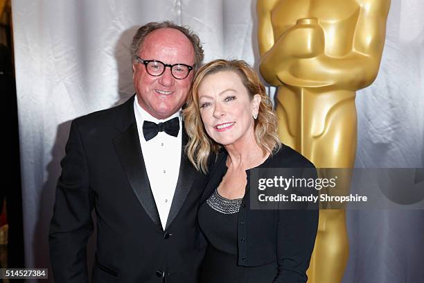 Raymond Fitzpatrick and Fox Searchlight President Nancy Utley attend the 88th Annual Academy Awards at Hollywood & Highland Center on February 28,...