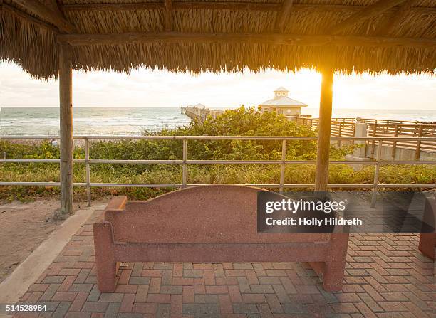 cabana at sunrise - west palm beach coast stock pictures, royalty-free photos & images