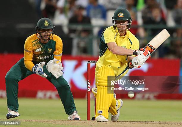 Steven Smith of Australia in action during the 3rd KFC T20 International match between South Africa and Australia at PPC Newlands on March 09, 2016...