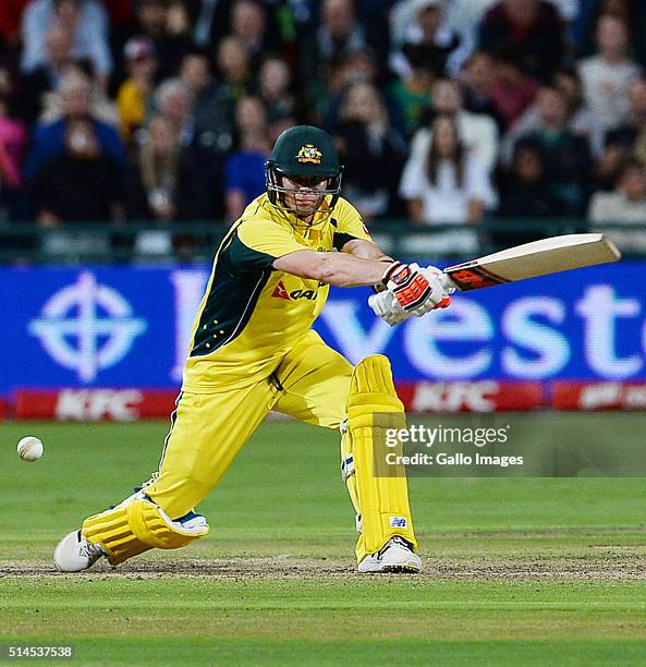 Steven Smith of Australia during the 3rd KFC T20 International match between South Africa and Australia at PPC Newlands on March 09, 2016 in Cape...