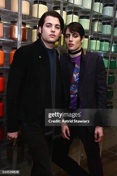 Peter Brant and Harry Brant debut their new M.A.C. Cosmetics collection at M.A.C. Pro Store on March 9, 2016 in New York City.