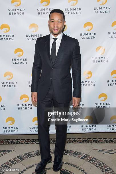 John Legend attends the Summer Search Honors Musician John Legend at NYC 2016 Leadership Gala at Cipriani 42nd Street on March 9, 2016 in New York...